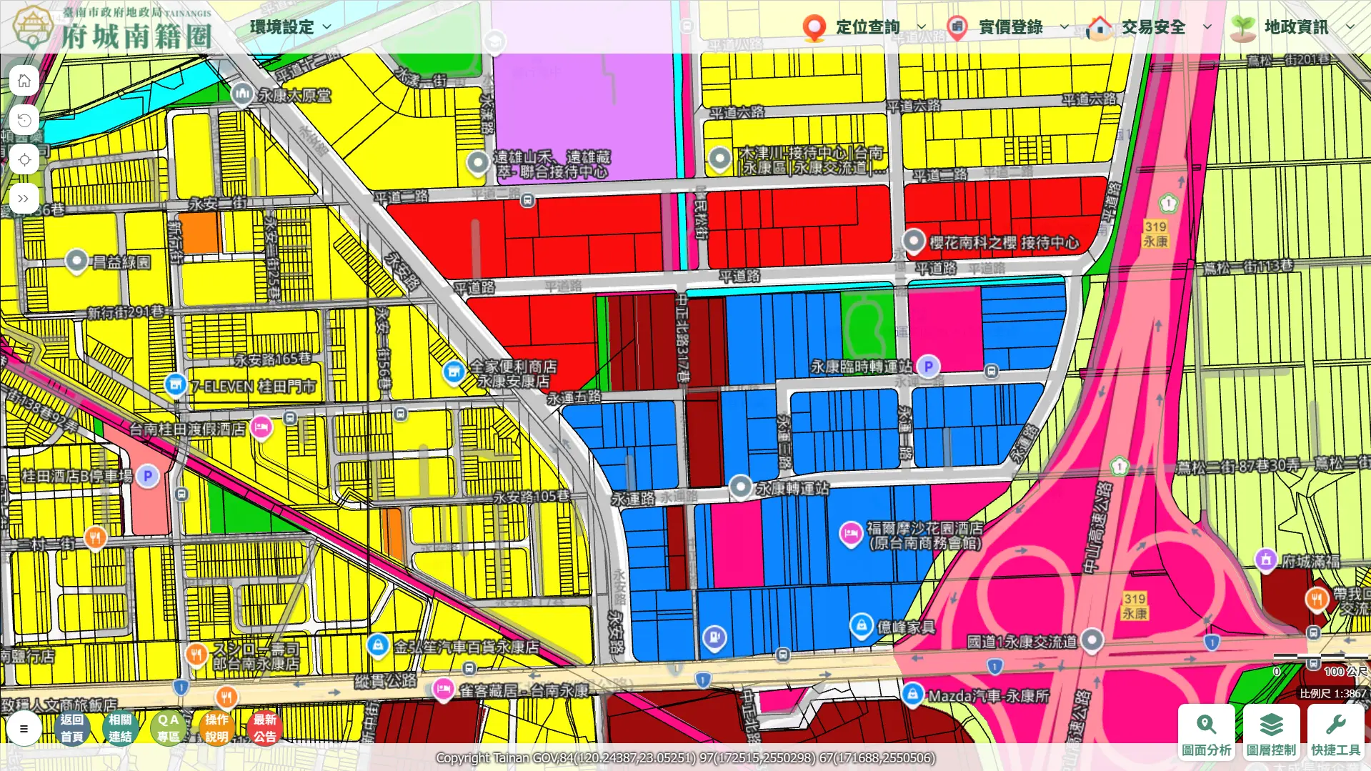 佳大世界永康一廠土地使用分區圖